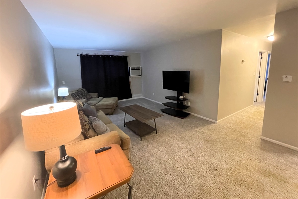 Living room with 50" Smart TV