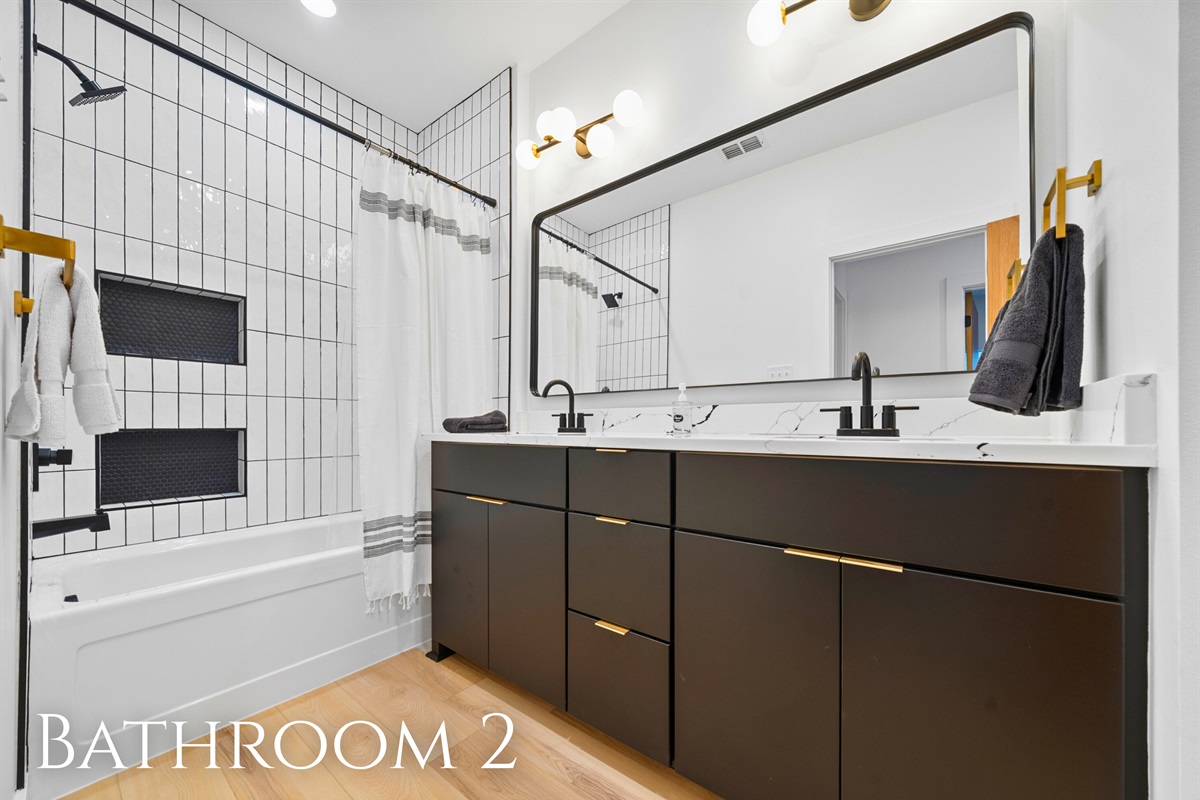 An additional bathroom adds convenience when traveling with others.