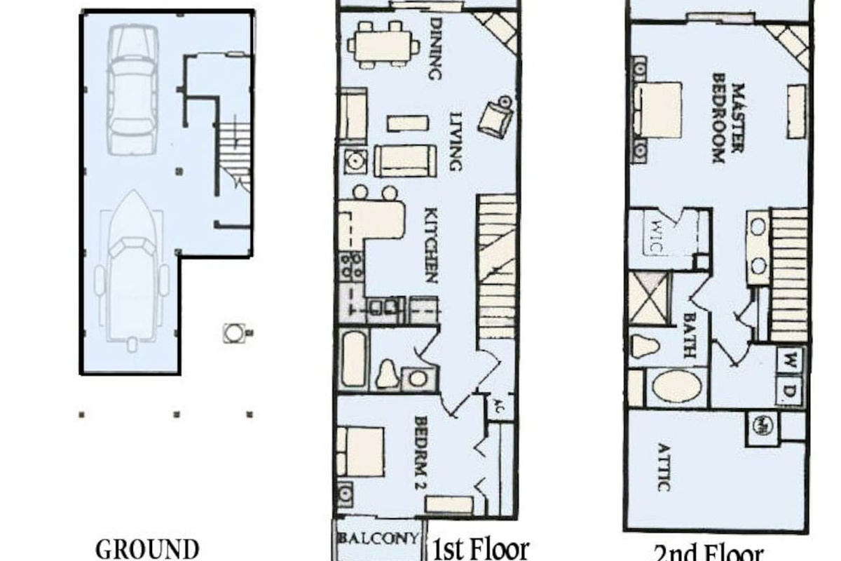 Cape Me Away BD177 floor plan &mdash; orient yourself to both levels before you arrive so you know exactly where everything is waiting for you.