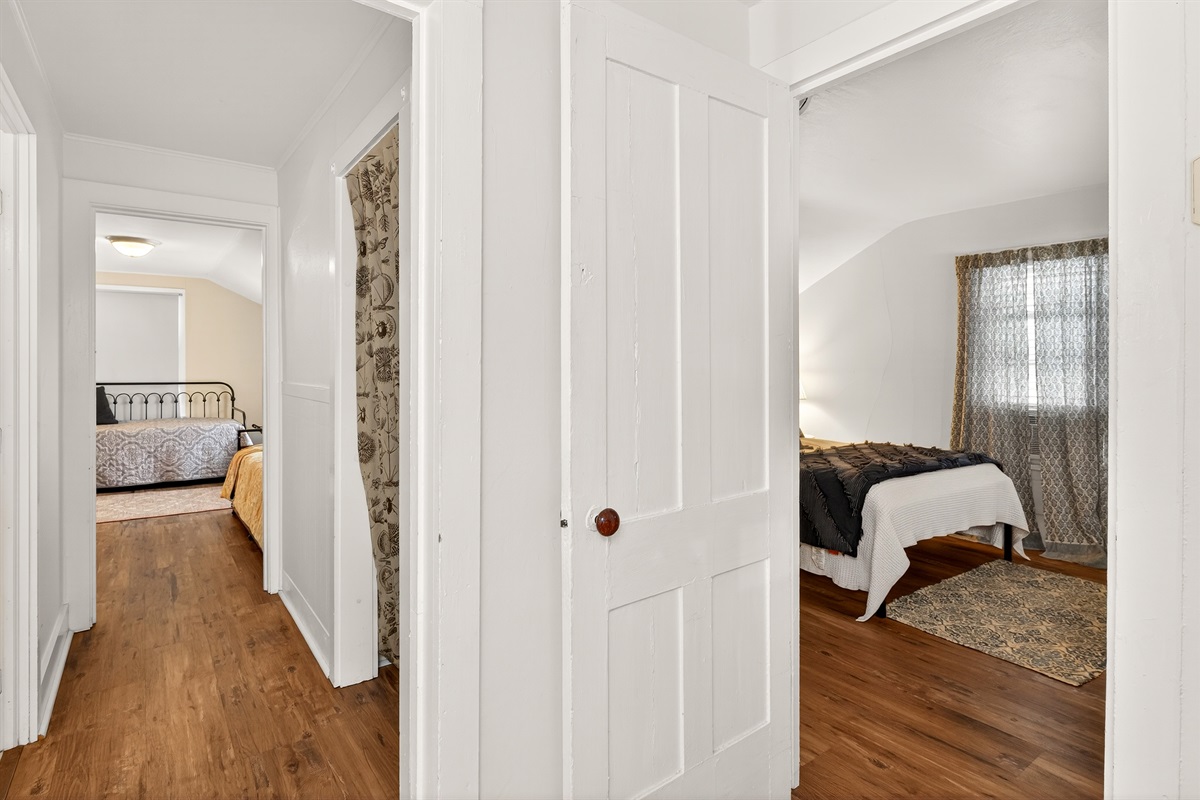Upstairs hallway leading to the double bedroom and trundle bed common space