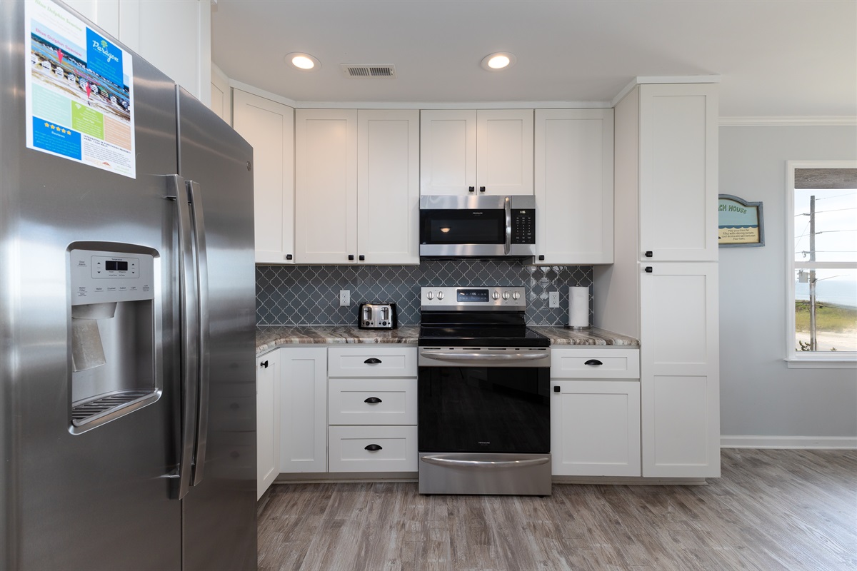 Sleek kitchen with essential appliances