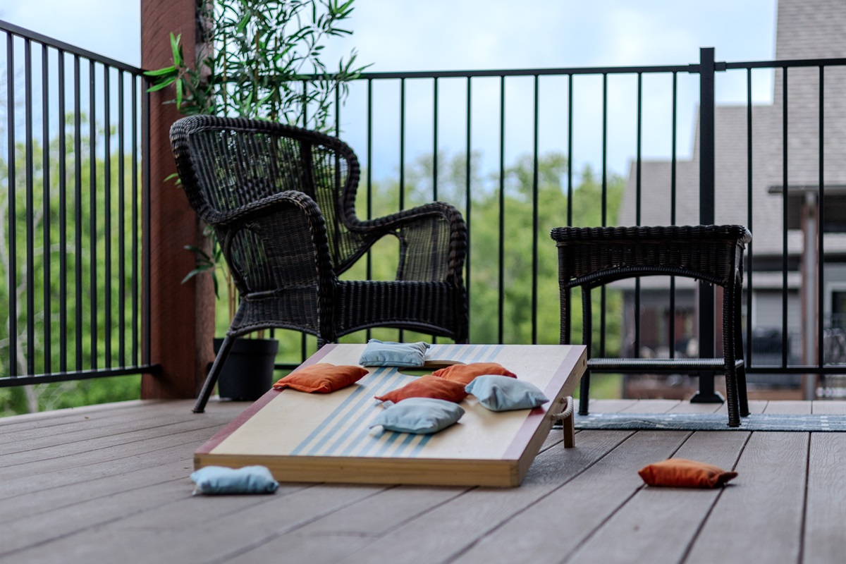 Private deck with views