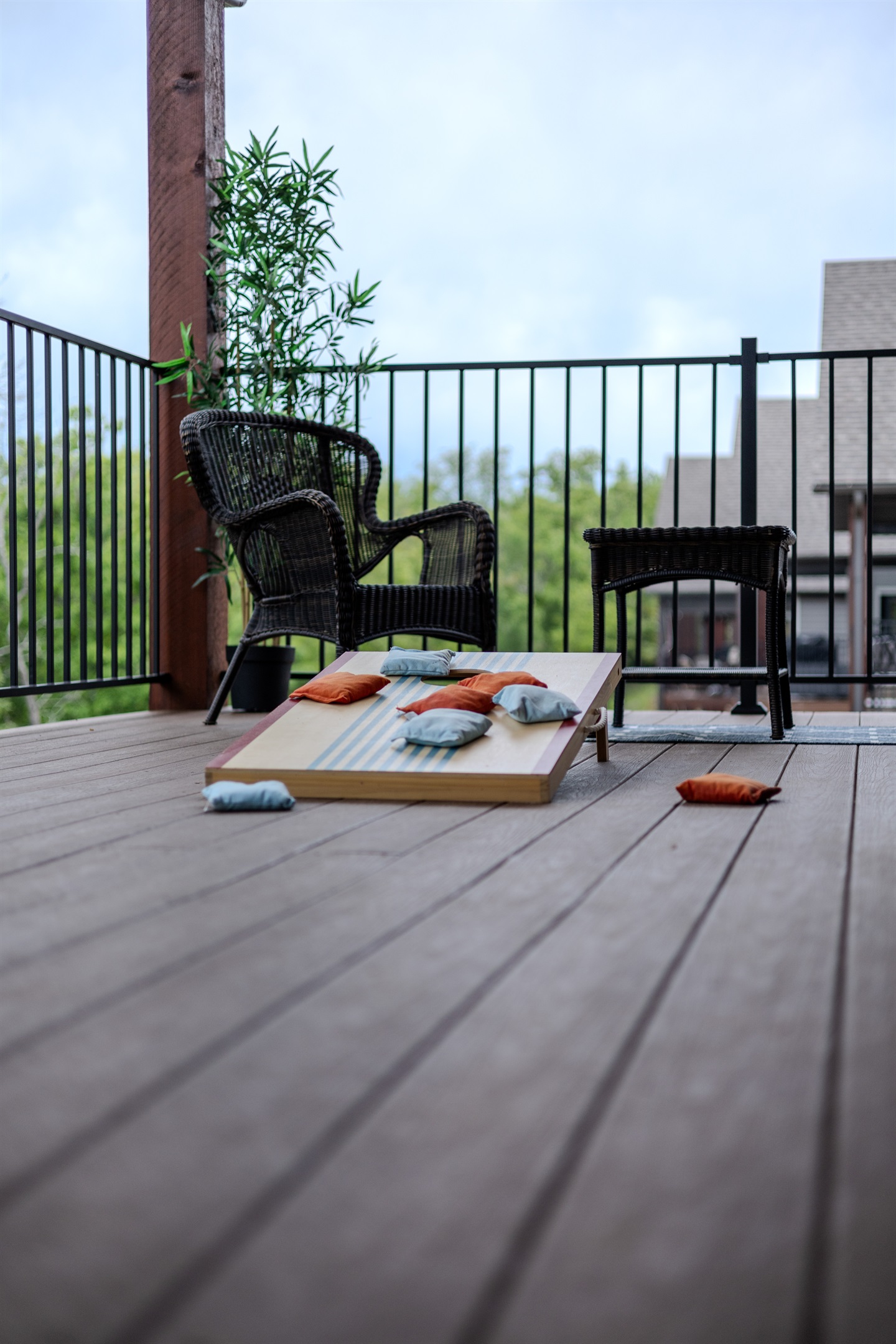 Private deck with views