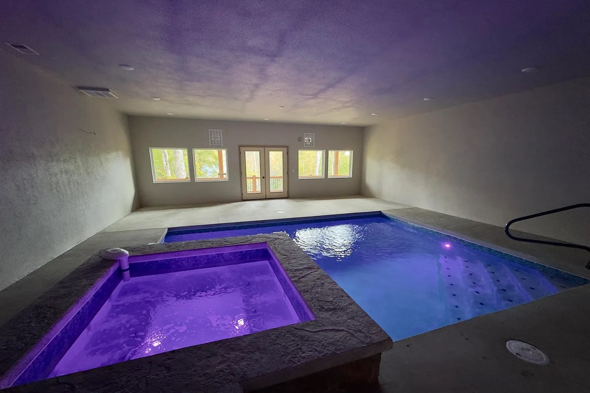 Indoor, Private pool AND hot tub