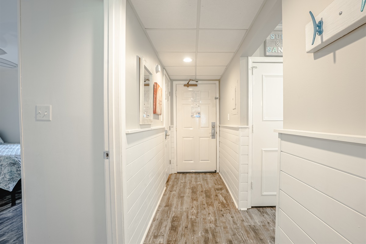 Front door and entryway area