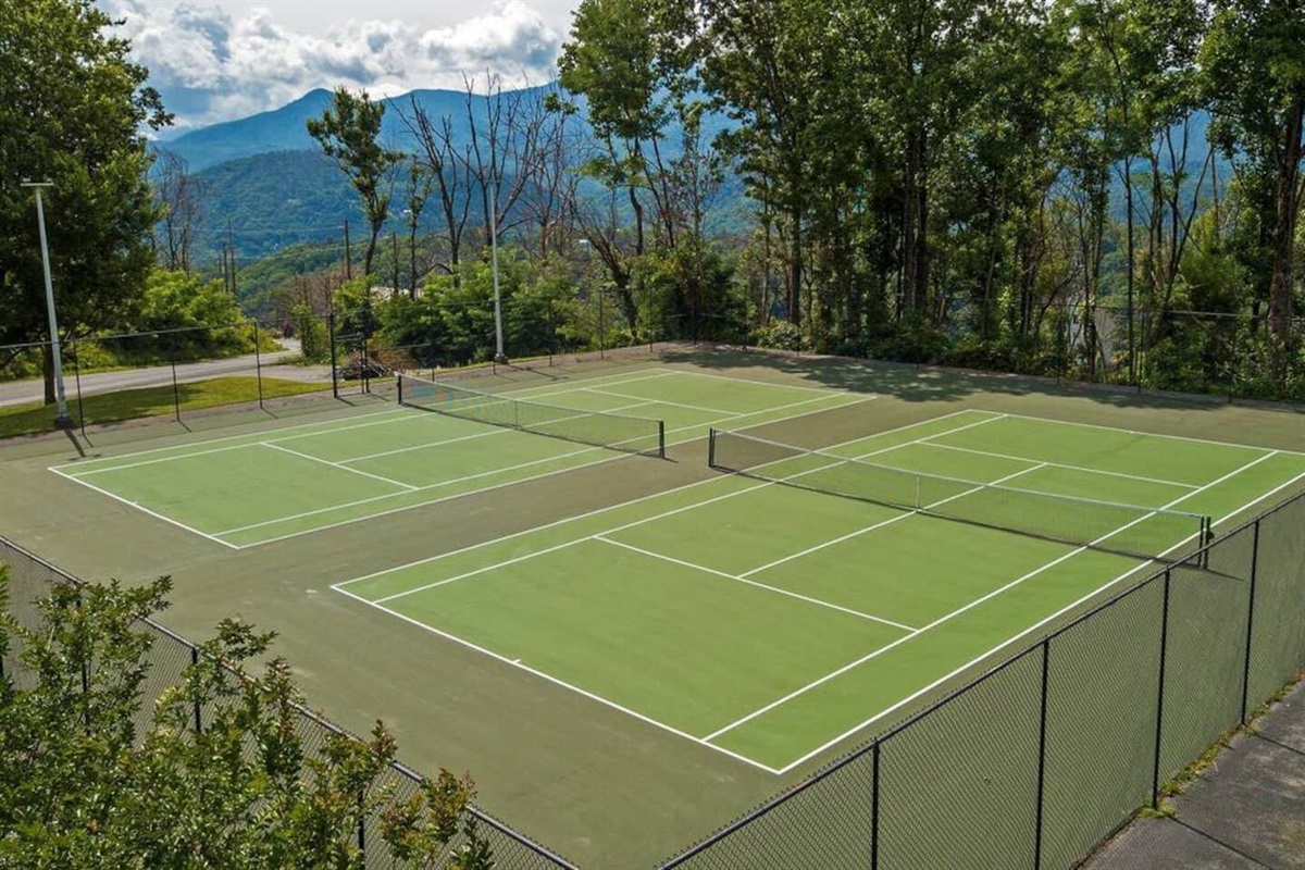 Let's play some tennis at the resort!