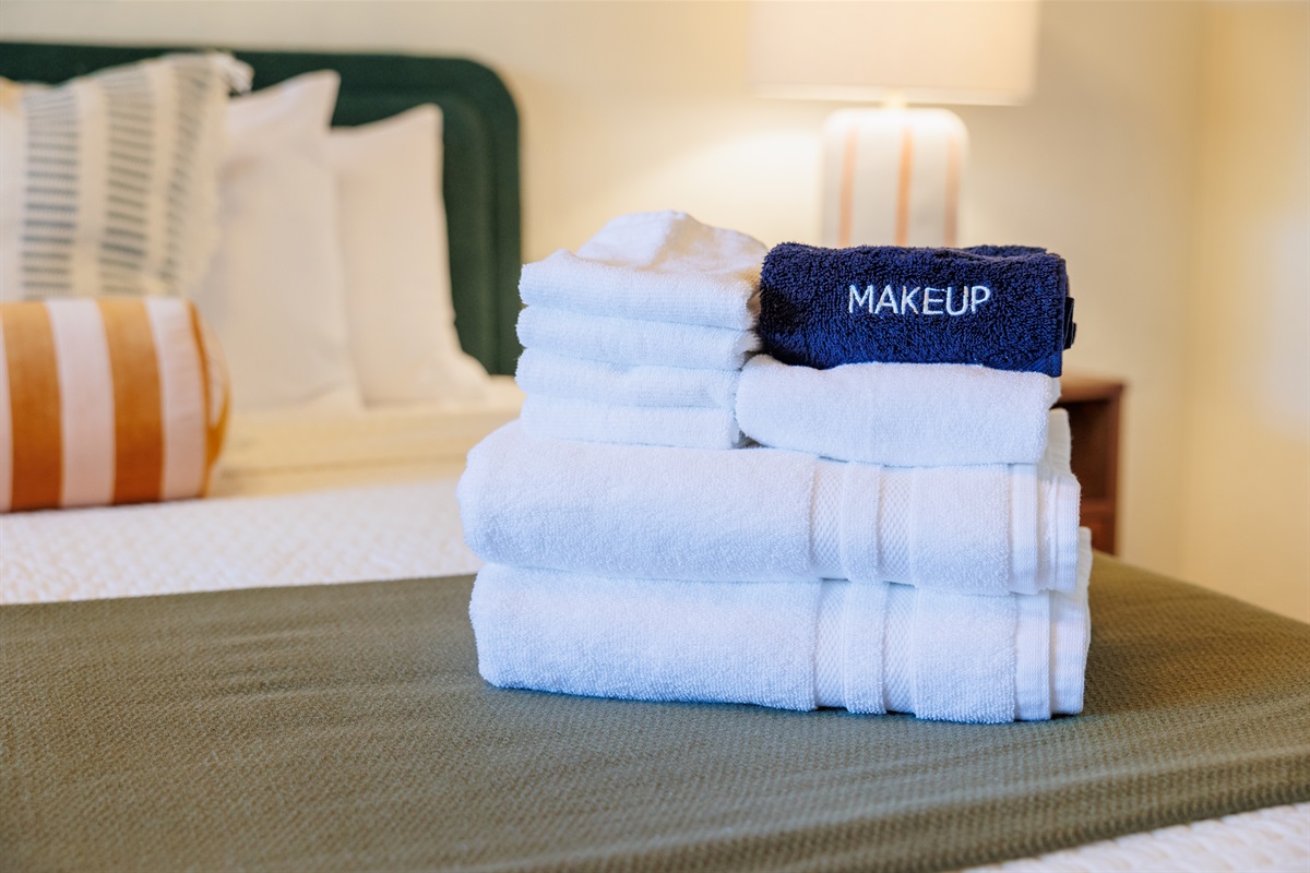 Towels and linens are provided