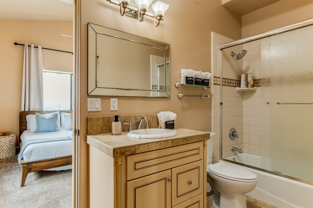 Downstairs bathroom shared between Bedrooms 3 and 4