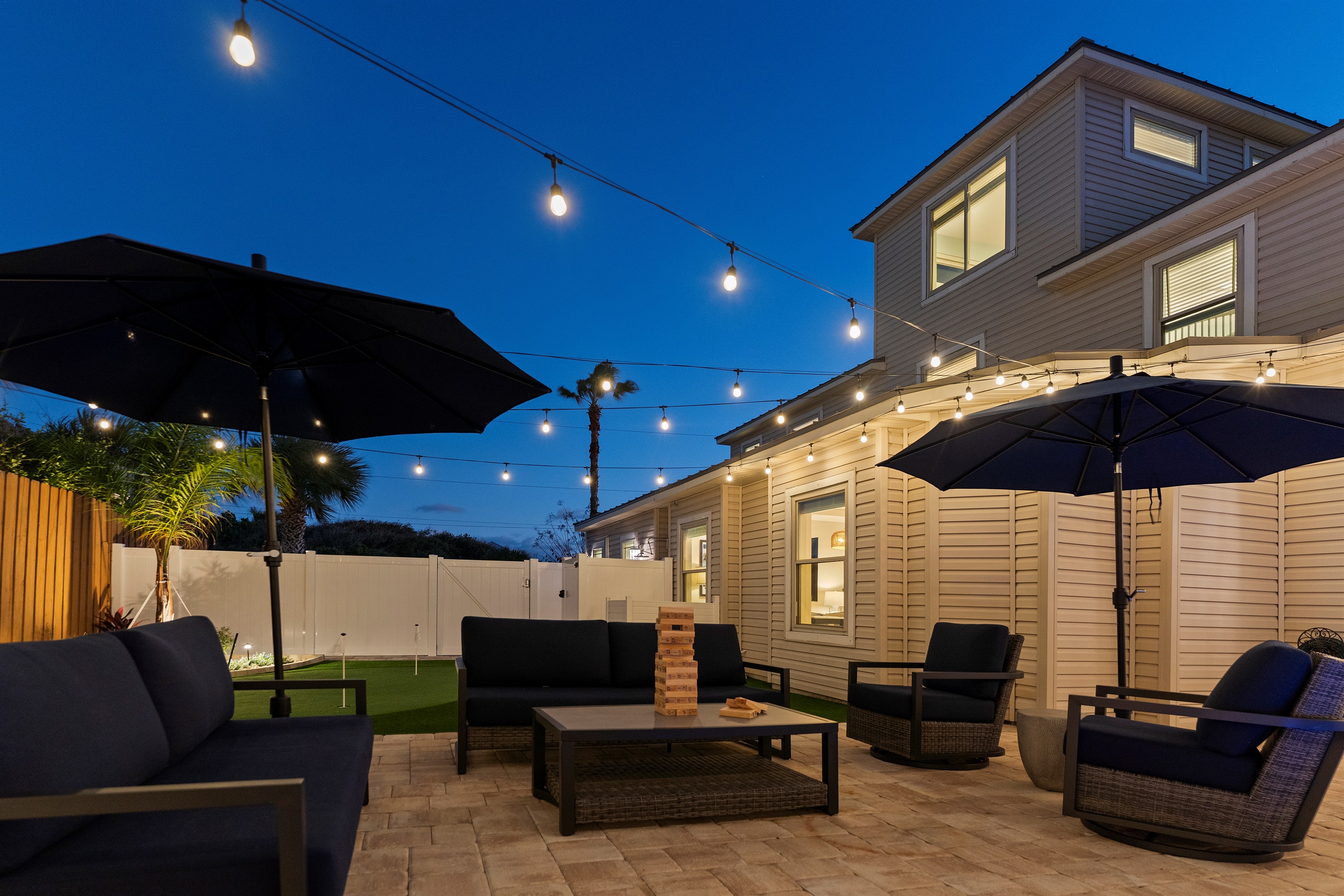 Ample outdoor lighting for your nighttime enjoyment
