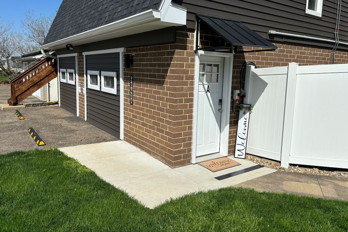 Convenient front entrance and parking.