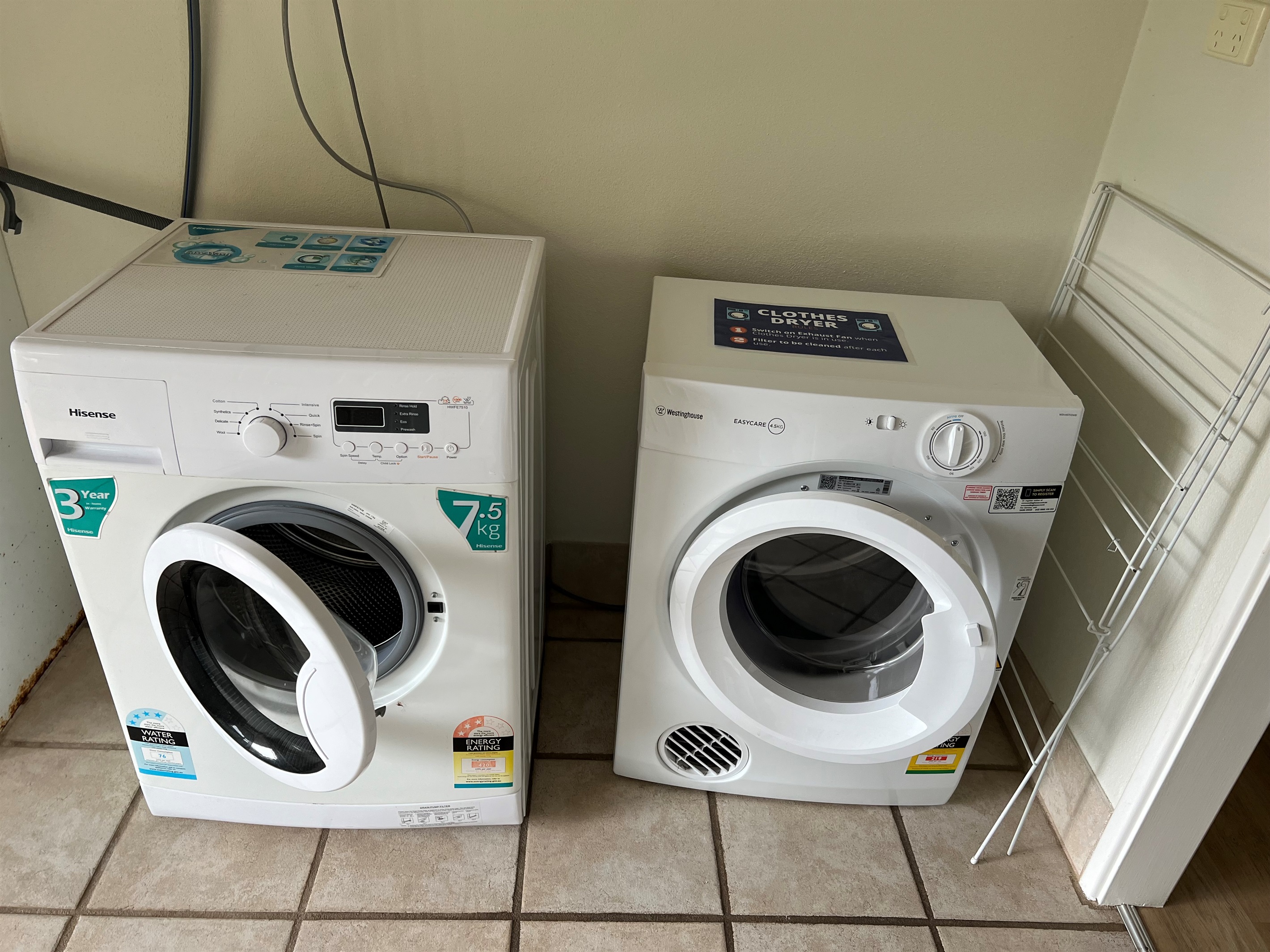 Washing machine a clothes dryer for members use 