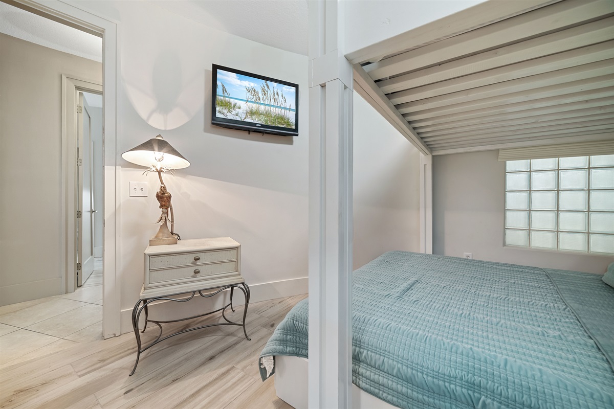 More room for everyone! Our convenient bunks are ready for your next family getaway.