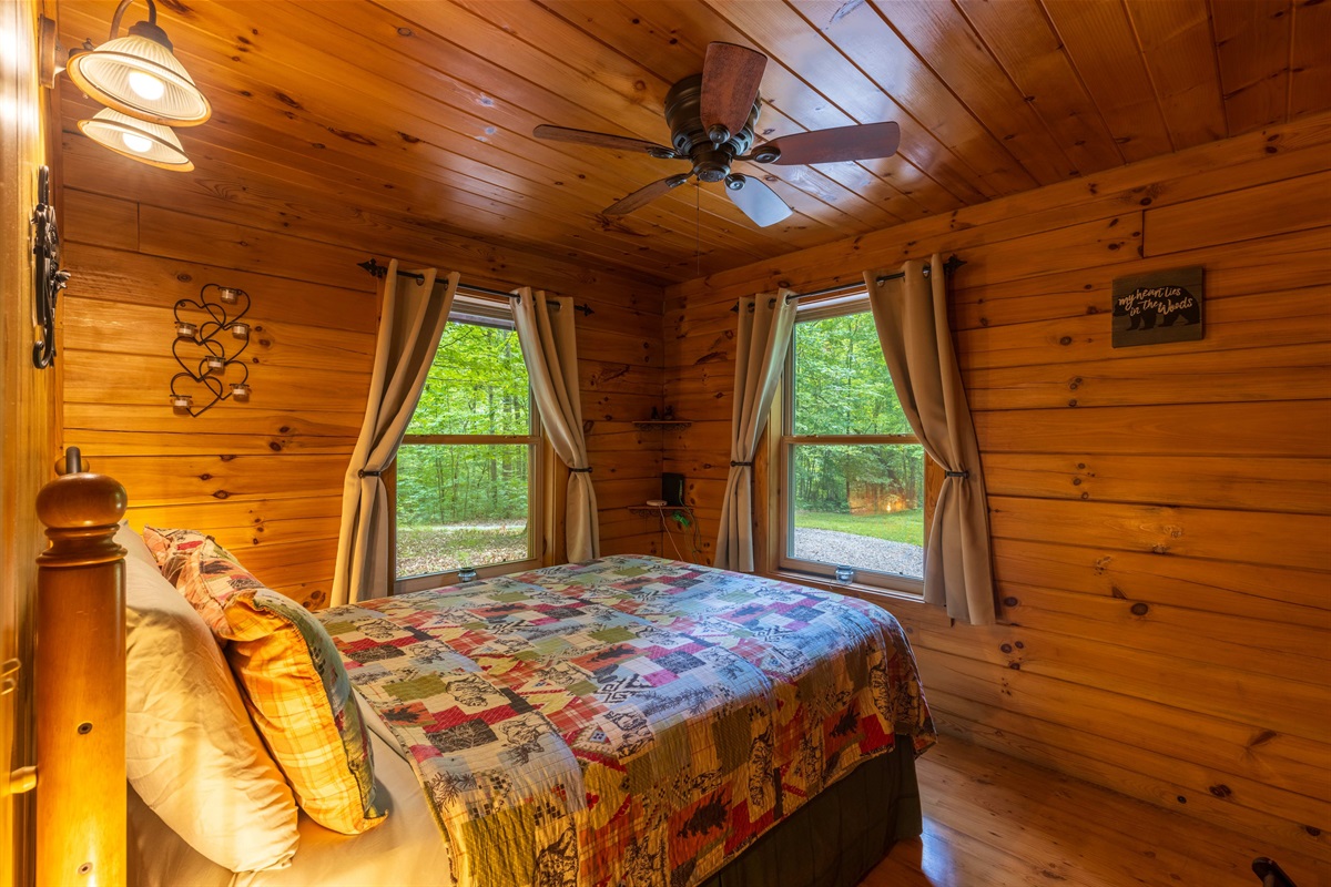 Nice natural light in the bedroom.