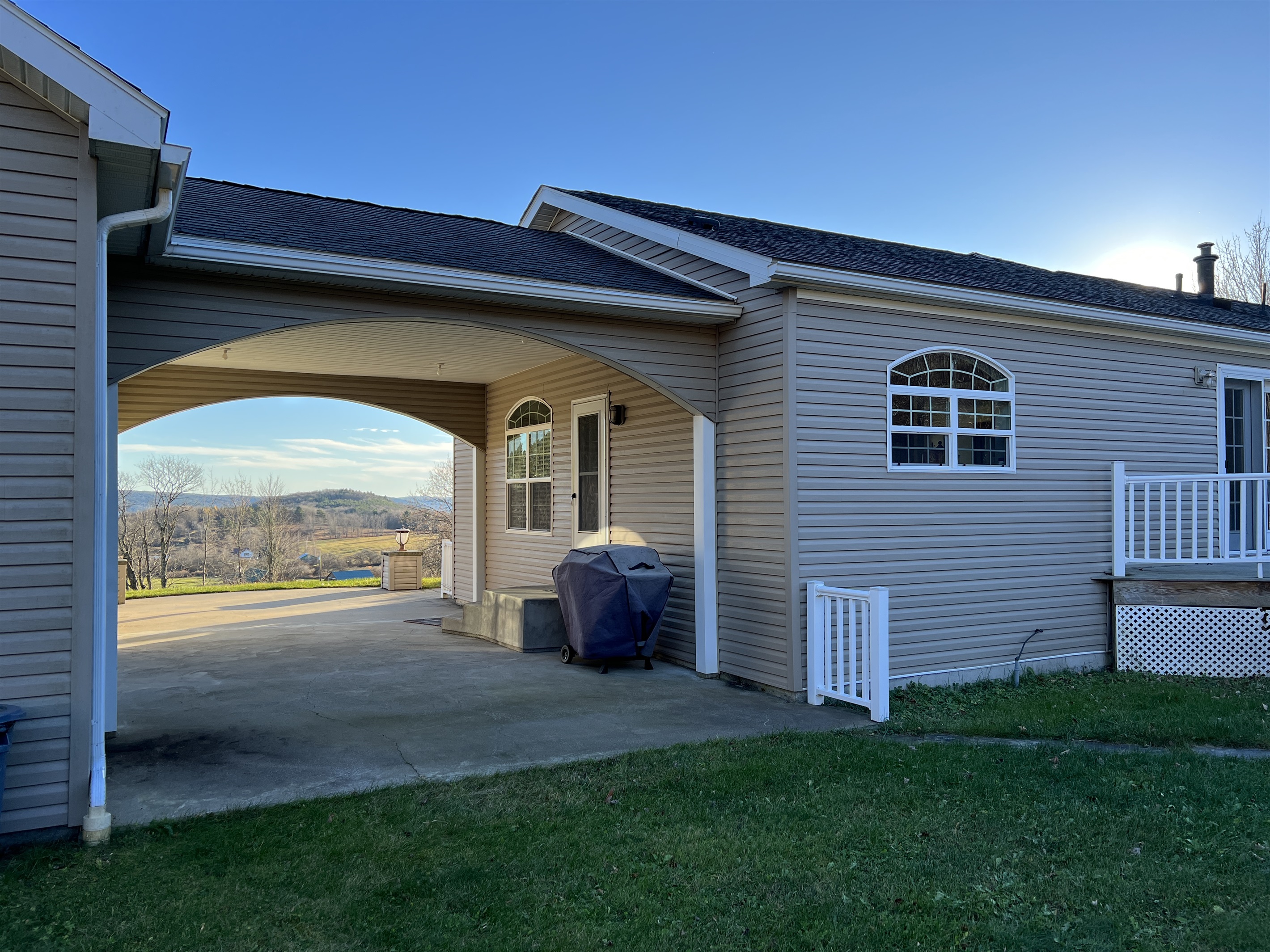 View from the back through the breezeway