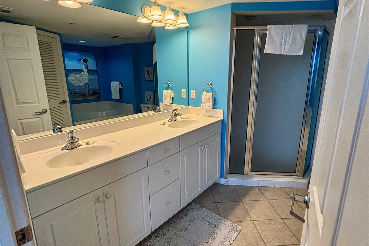 Private master bedroom bathroom