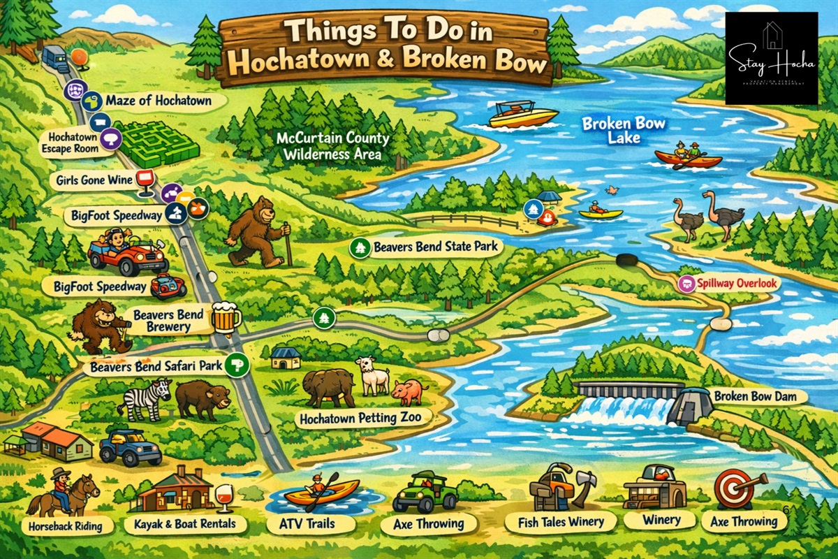 Lots of Fun Things to do in Broken Bow and Hochatown.