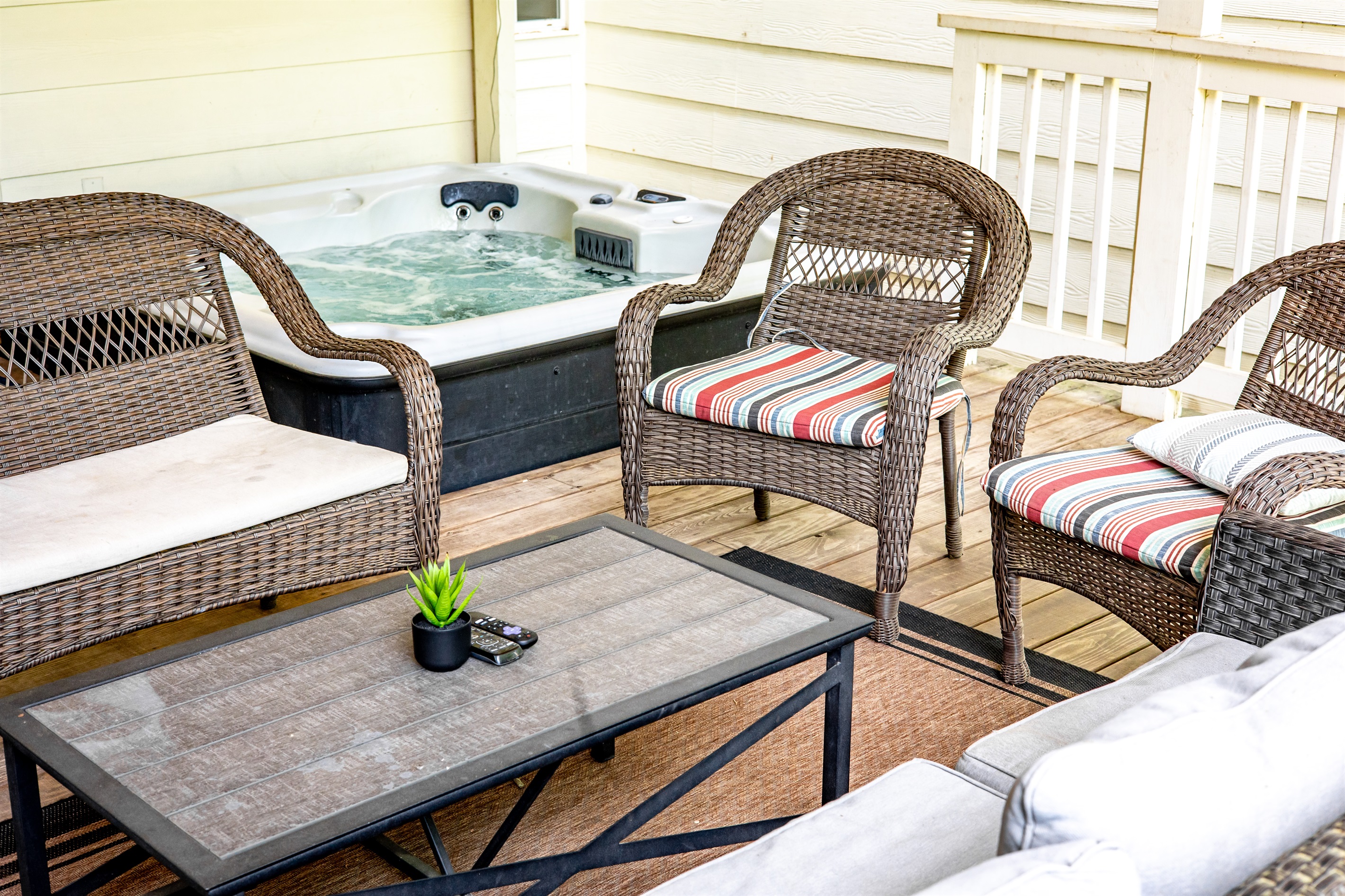 Deck and hot tub