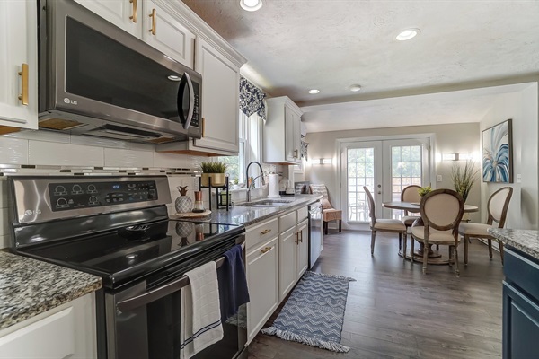 This large, well appointed kitchen is a Chef's dream.