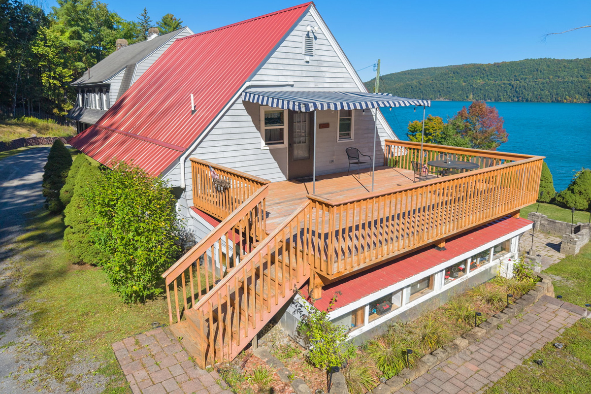 The Perch - deck overlooking Otsego Lake