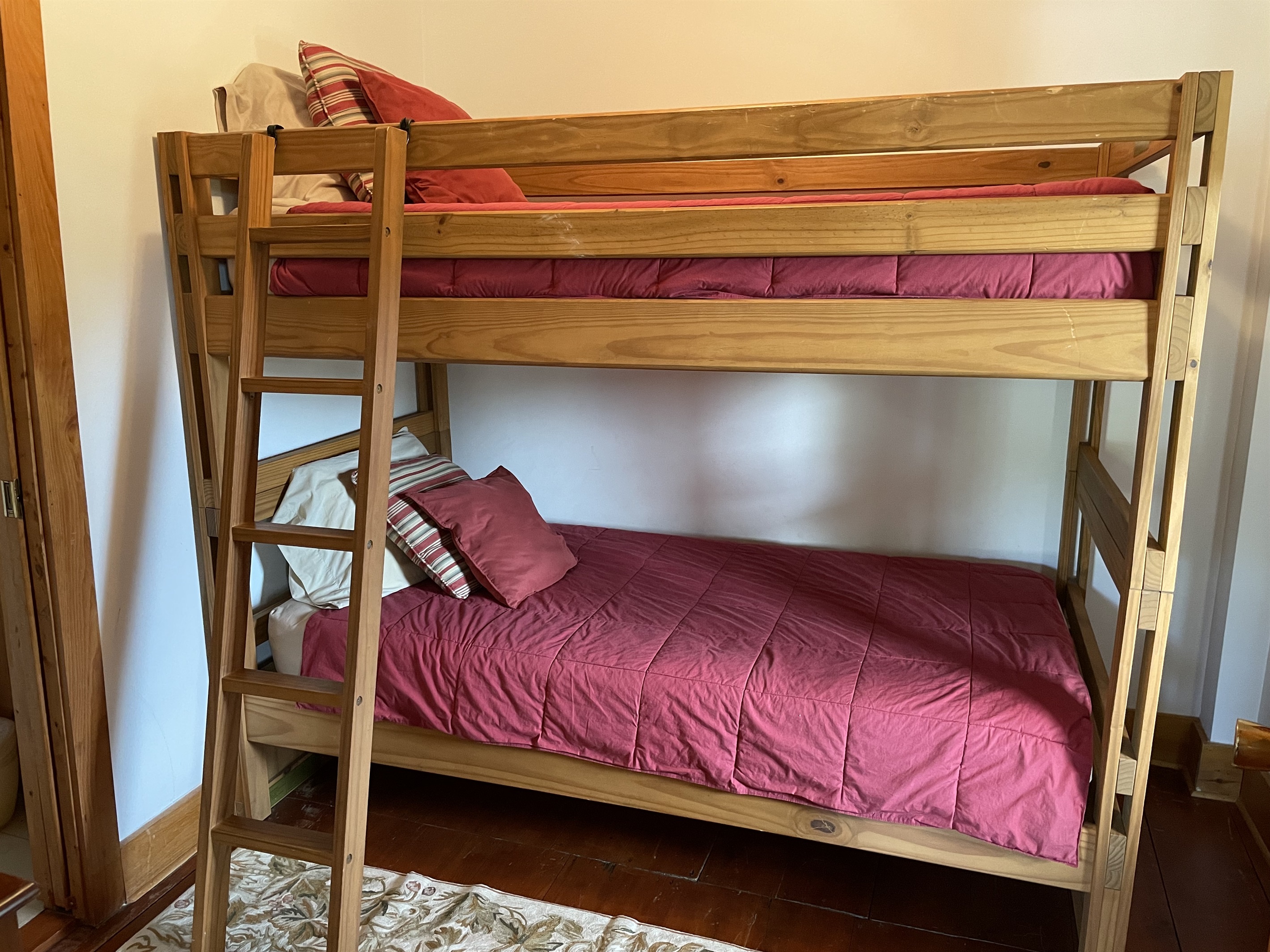 Red bunkbed room on first floor