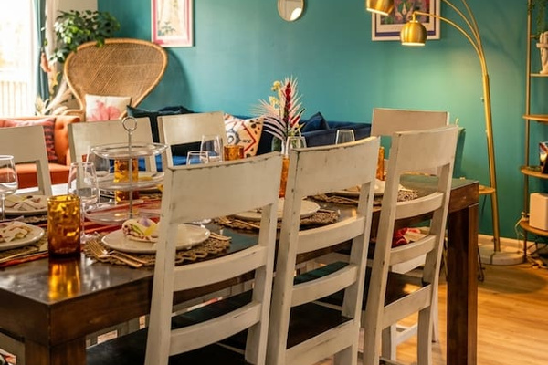 The downstairs dining area is great for group meals and getting everyone together at the same table!
