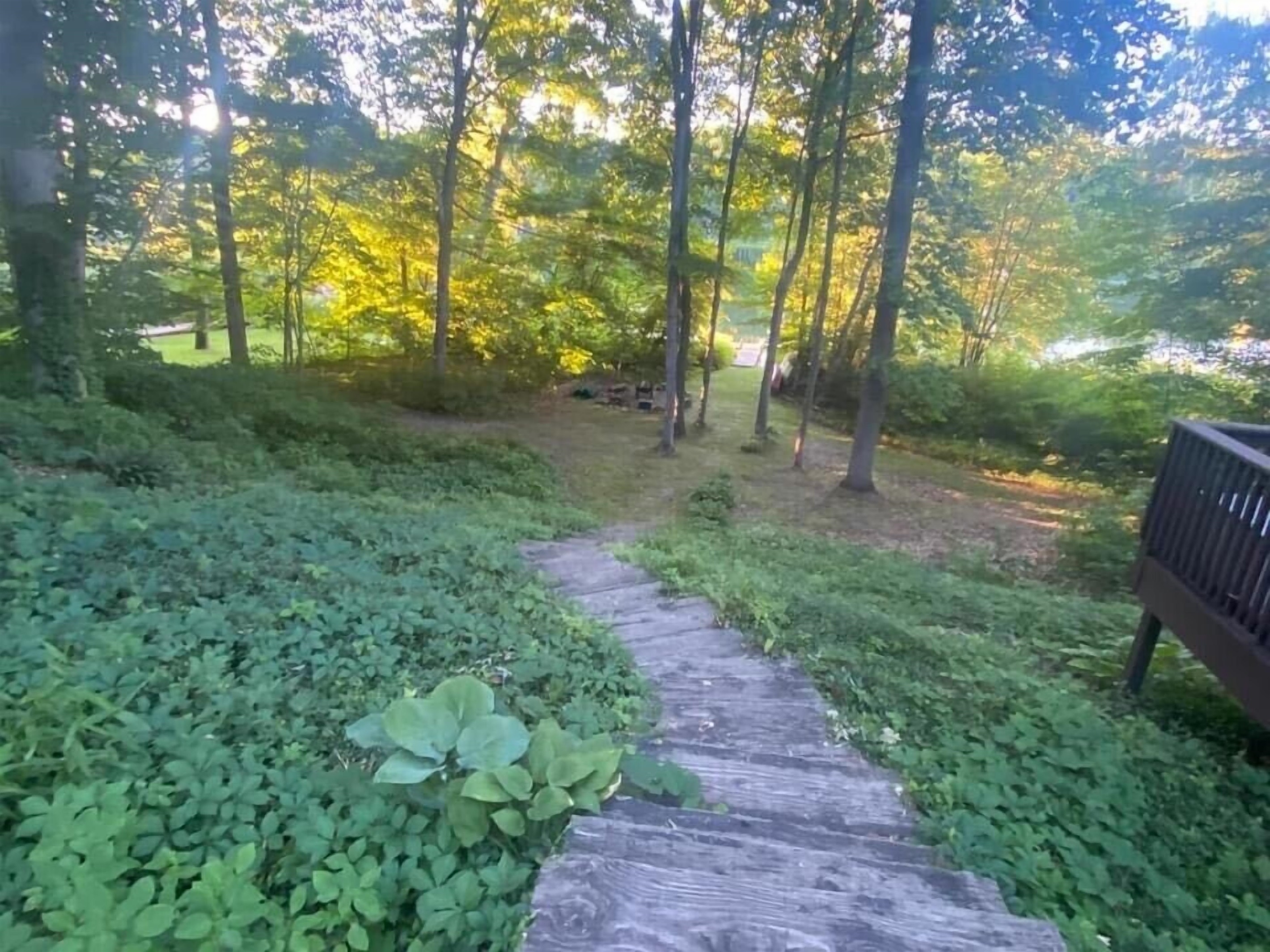 Easy stairs to your private lakefront 