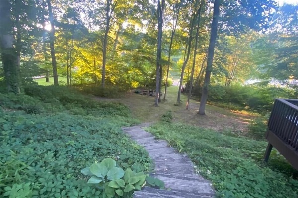Easy stairs to your private lakefront 