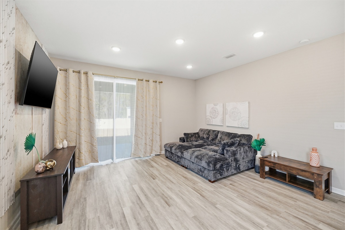 Comfy couch that also doubles as a queen size bed.