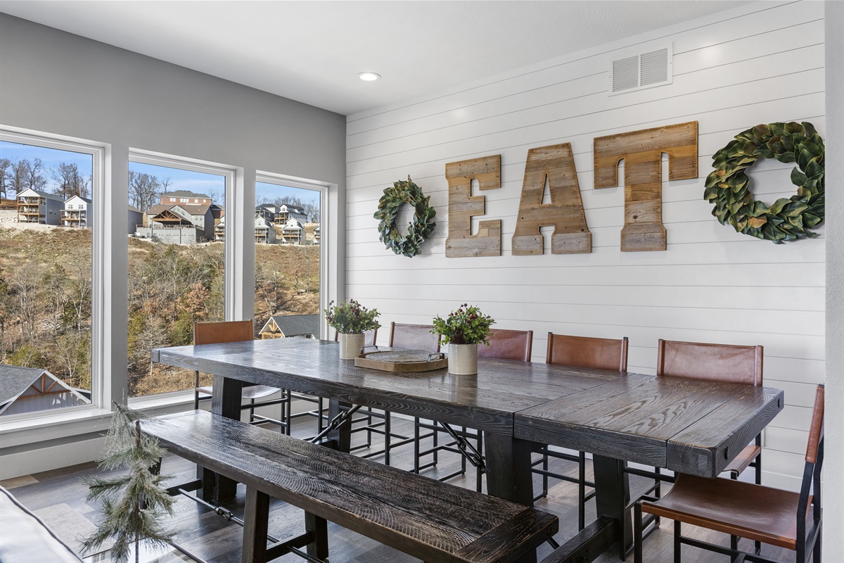 Seating at the dining table for the family!