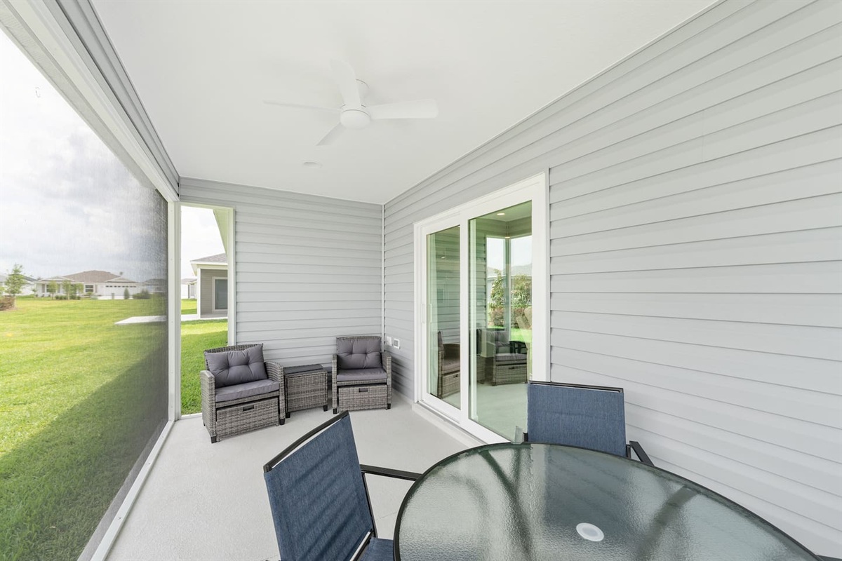 If you like the outdoors, we have a fully screened in lanai for you to enjoy!  