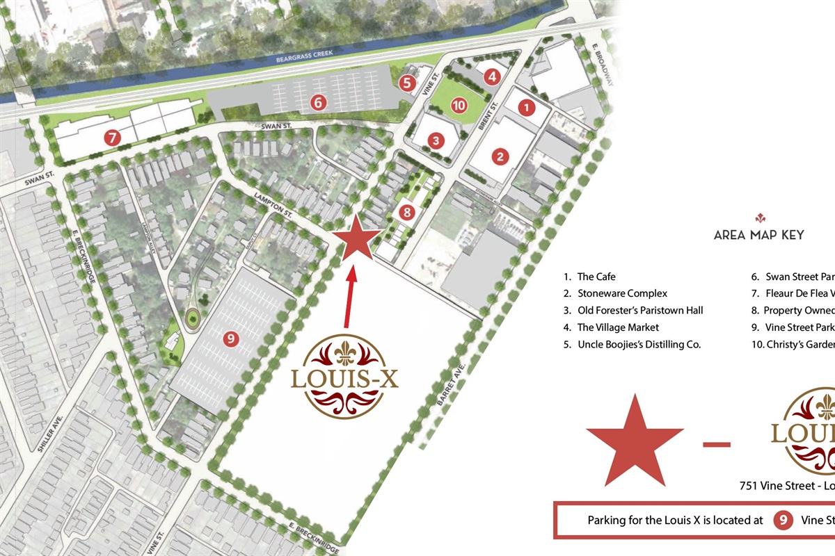 Paristown Point Map and Parking