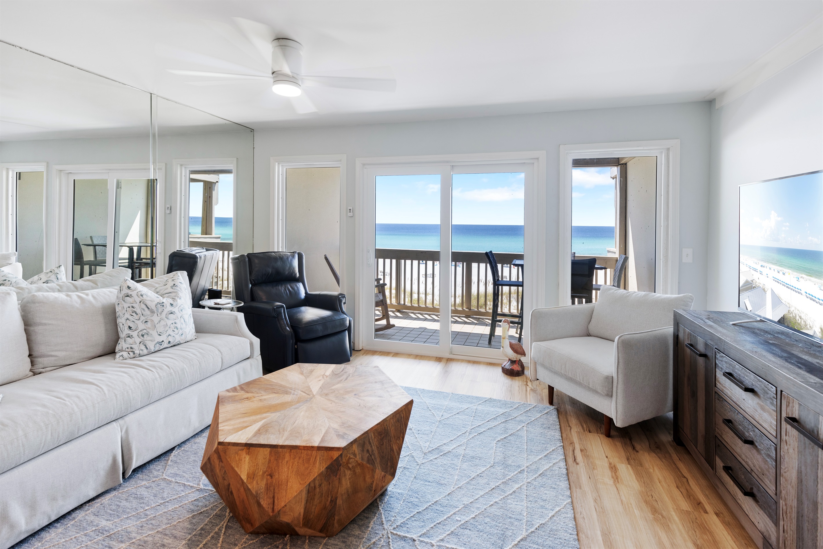 Gulf-Front Living Room