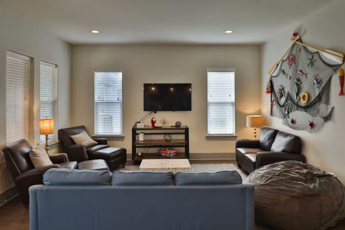 living room with sleeper sofa
