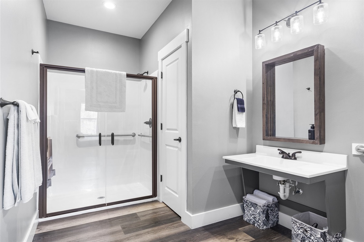 Accessible bathroom attached to King bedroom