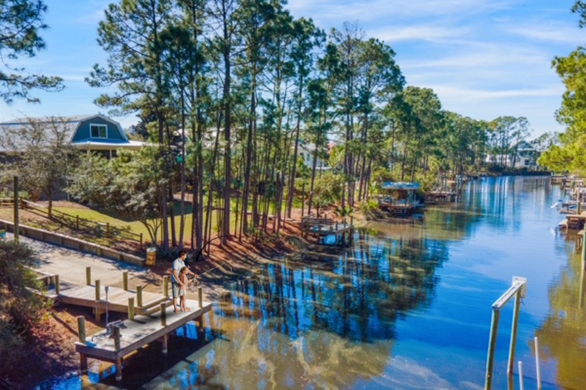 Fish off Dock and Paddle Board to the Gulf