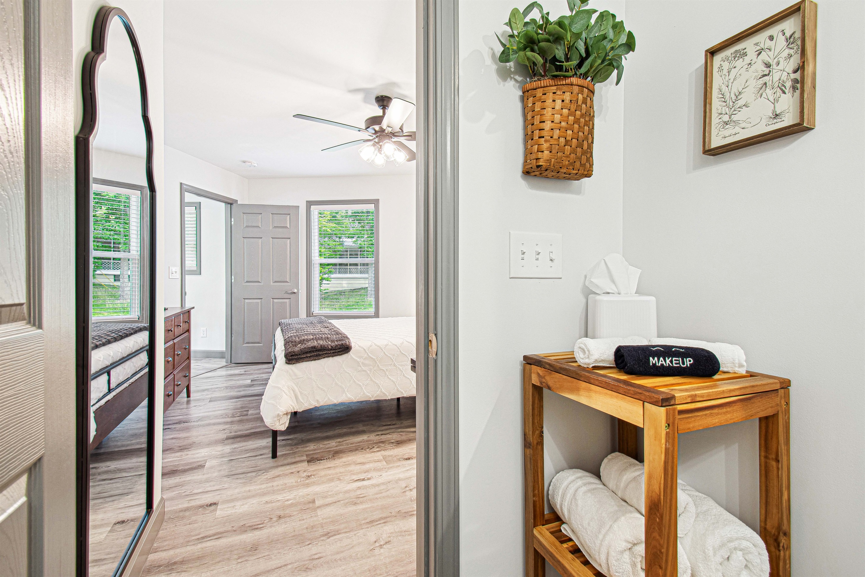 Unwind in style with our second floor master bathroom that connects to the bedroom.