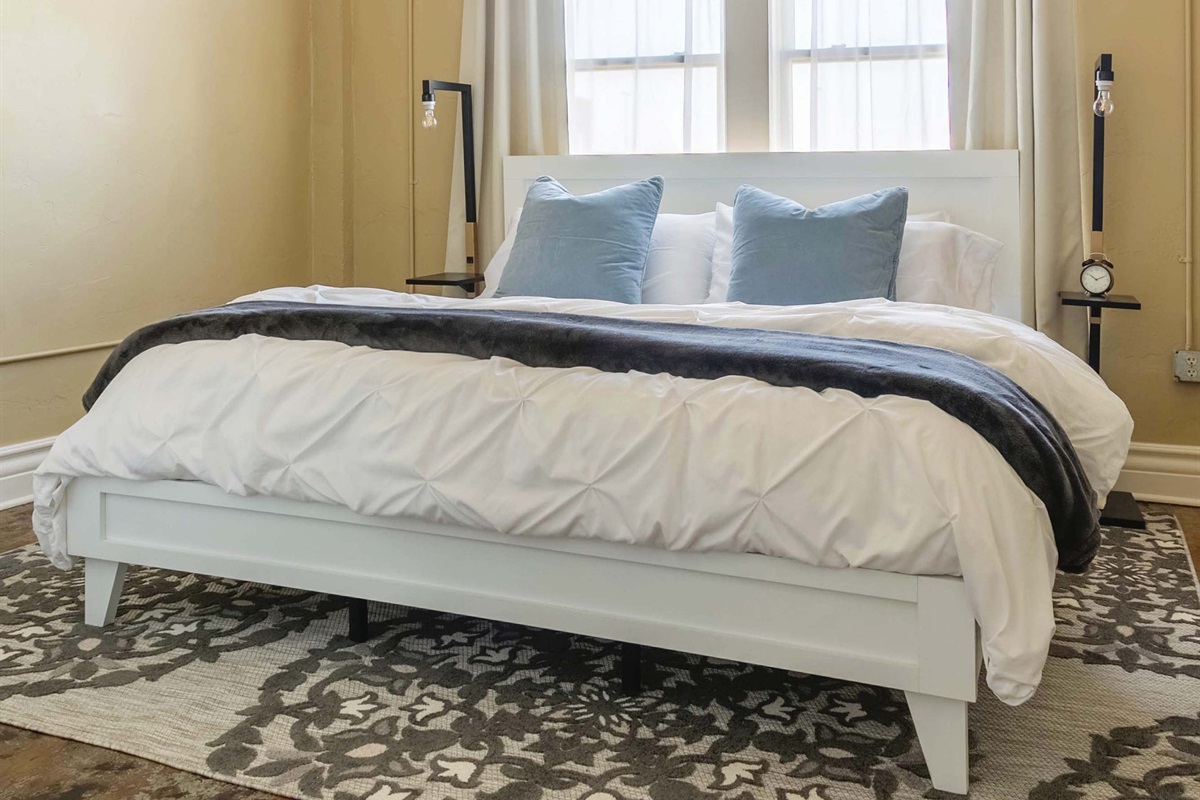 Cozy beds and natural light.