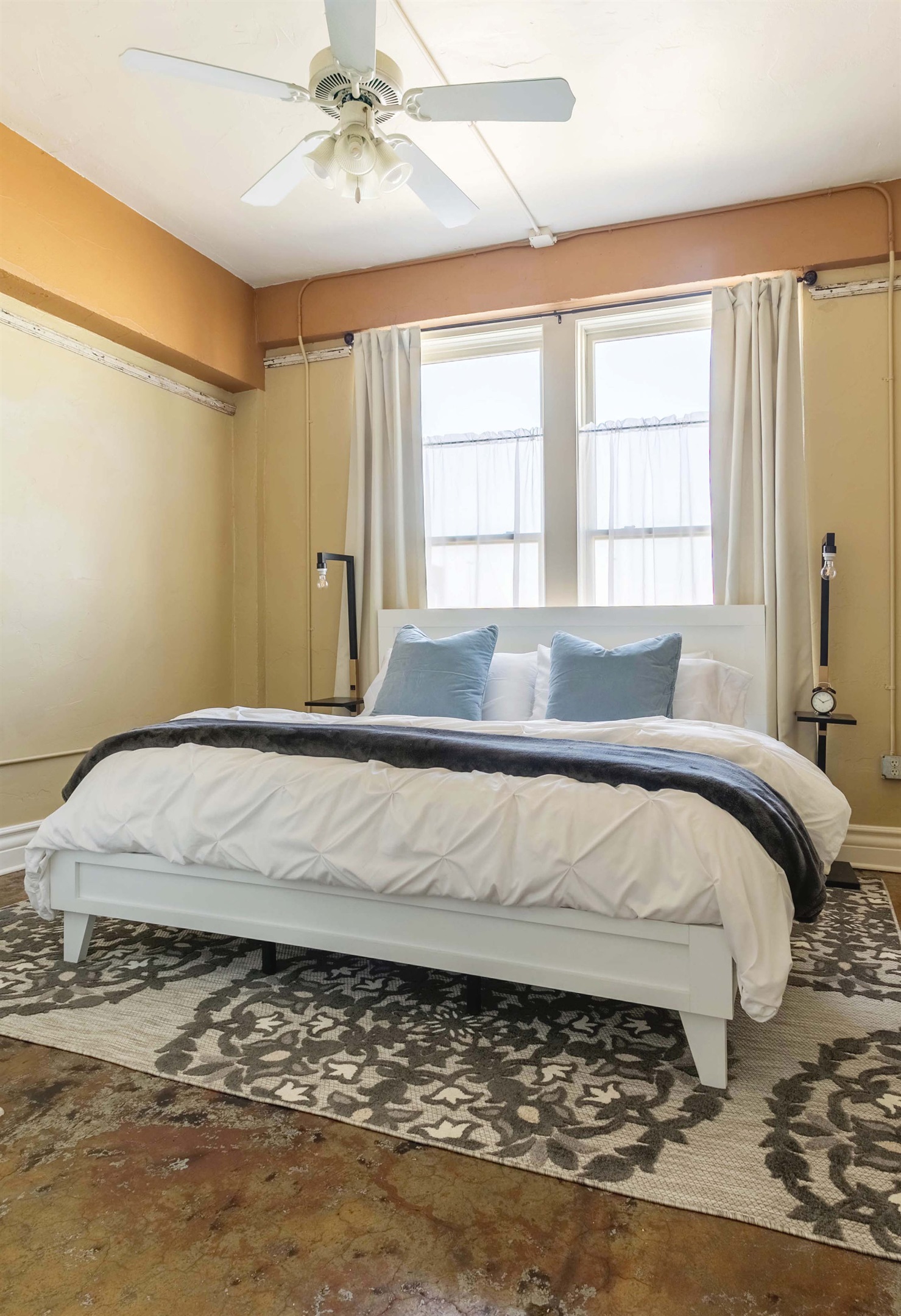 Cozy beds and natural light.