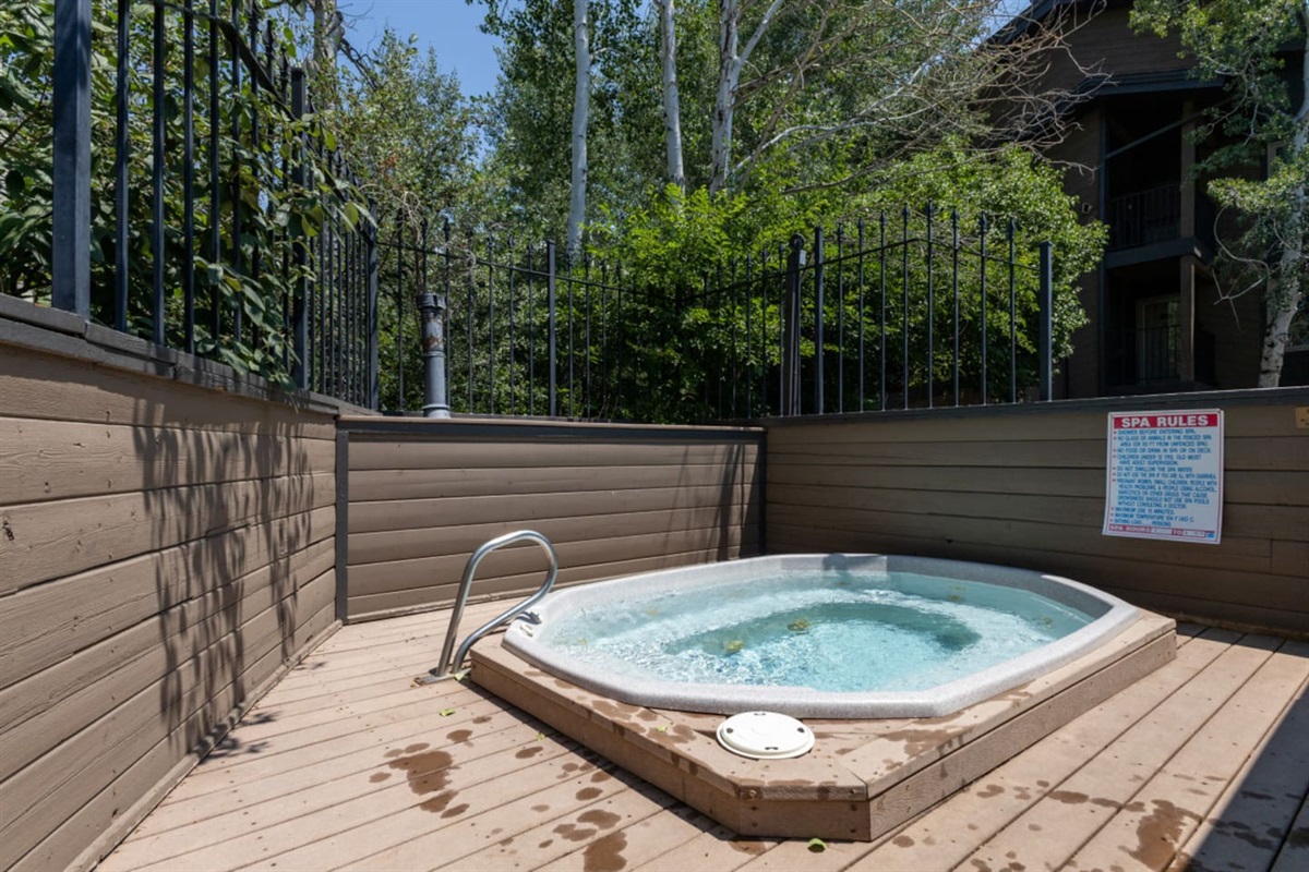 Hot Tub across from Condo