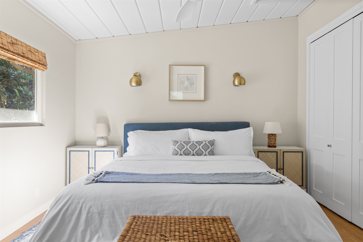 Primary bedroom with ample closet space 