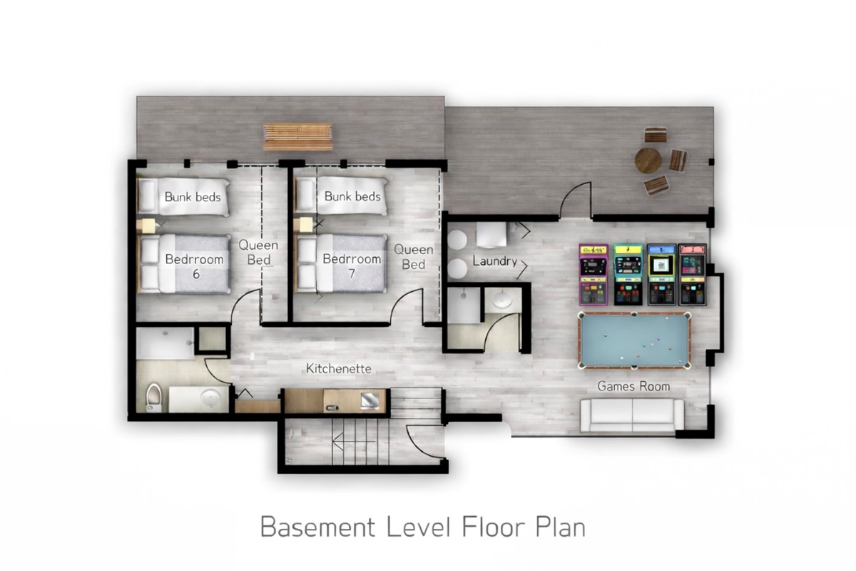 Basement level two rooms