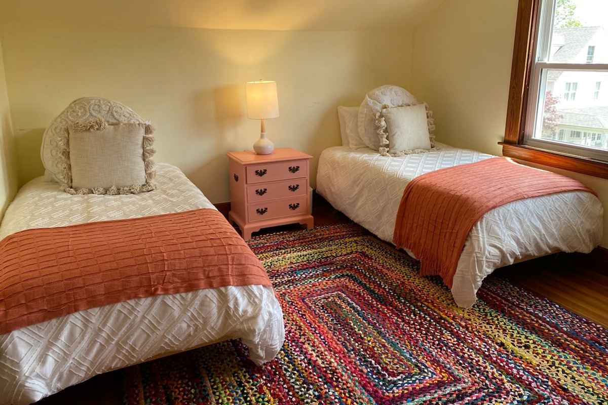 Third floor bedroom with two twins