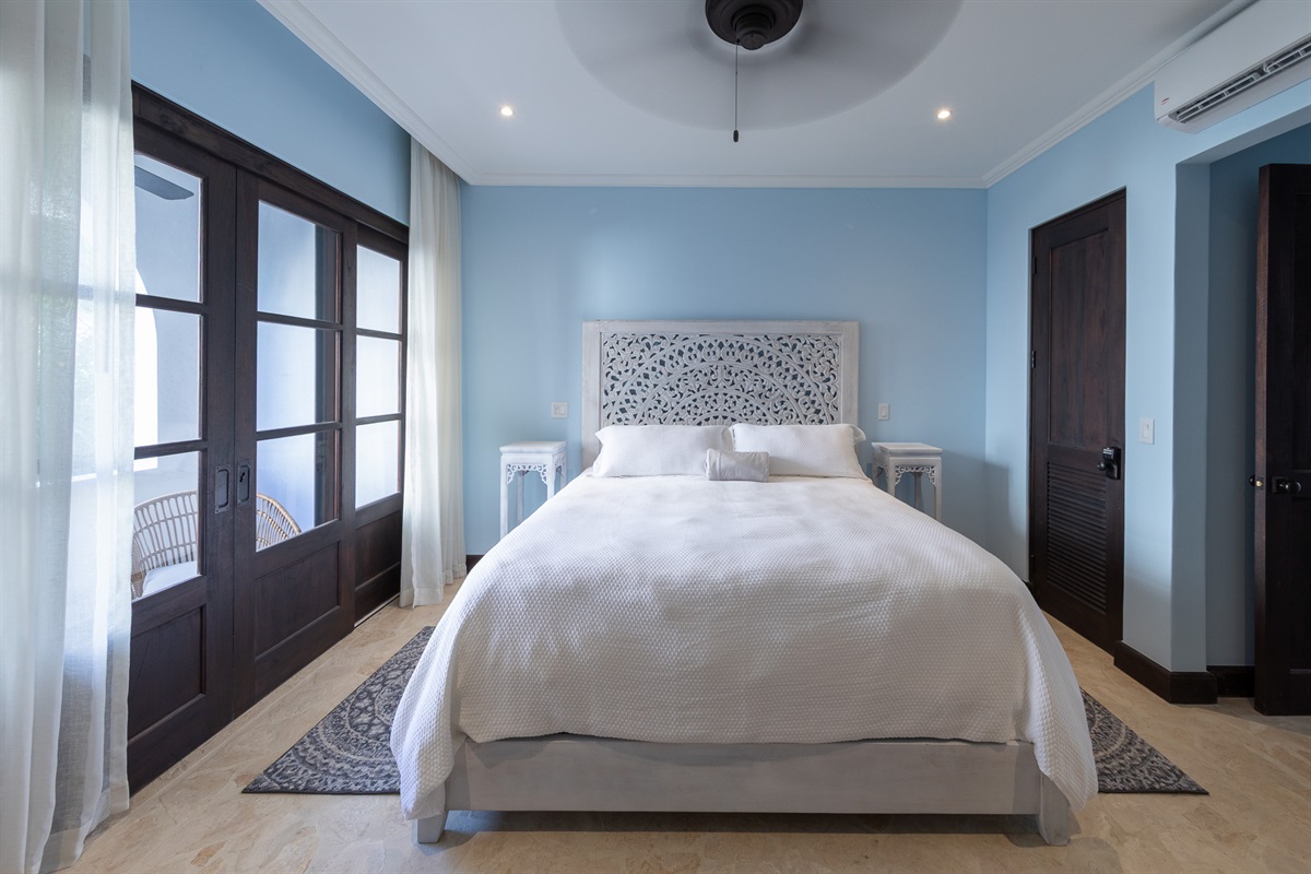 Primary bedroom with king size bed