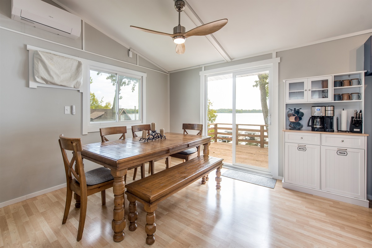 Bright and open dining area