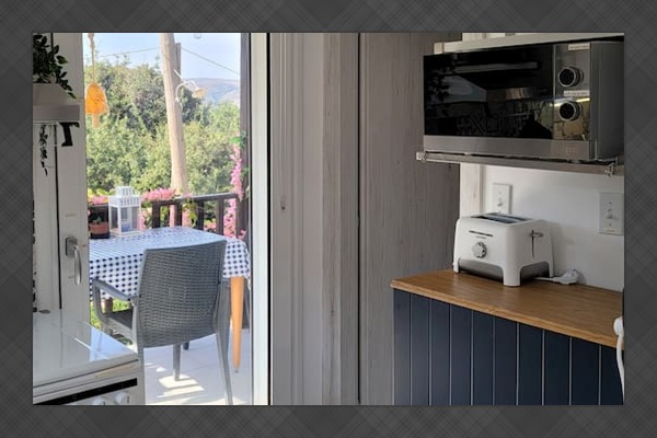 View from the fully equipped kitchen