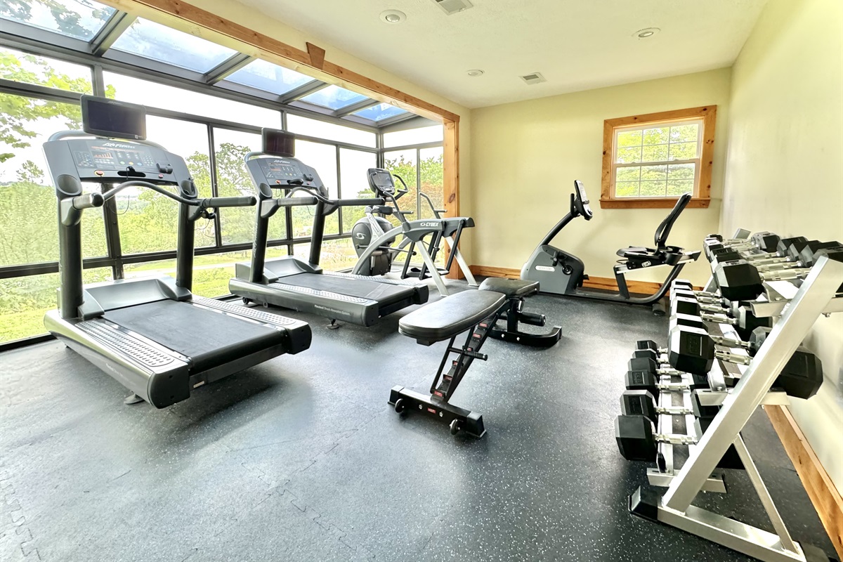 The exercise room located in the Community Clubhouse!