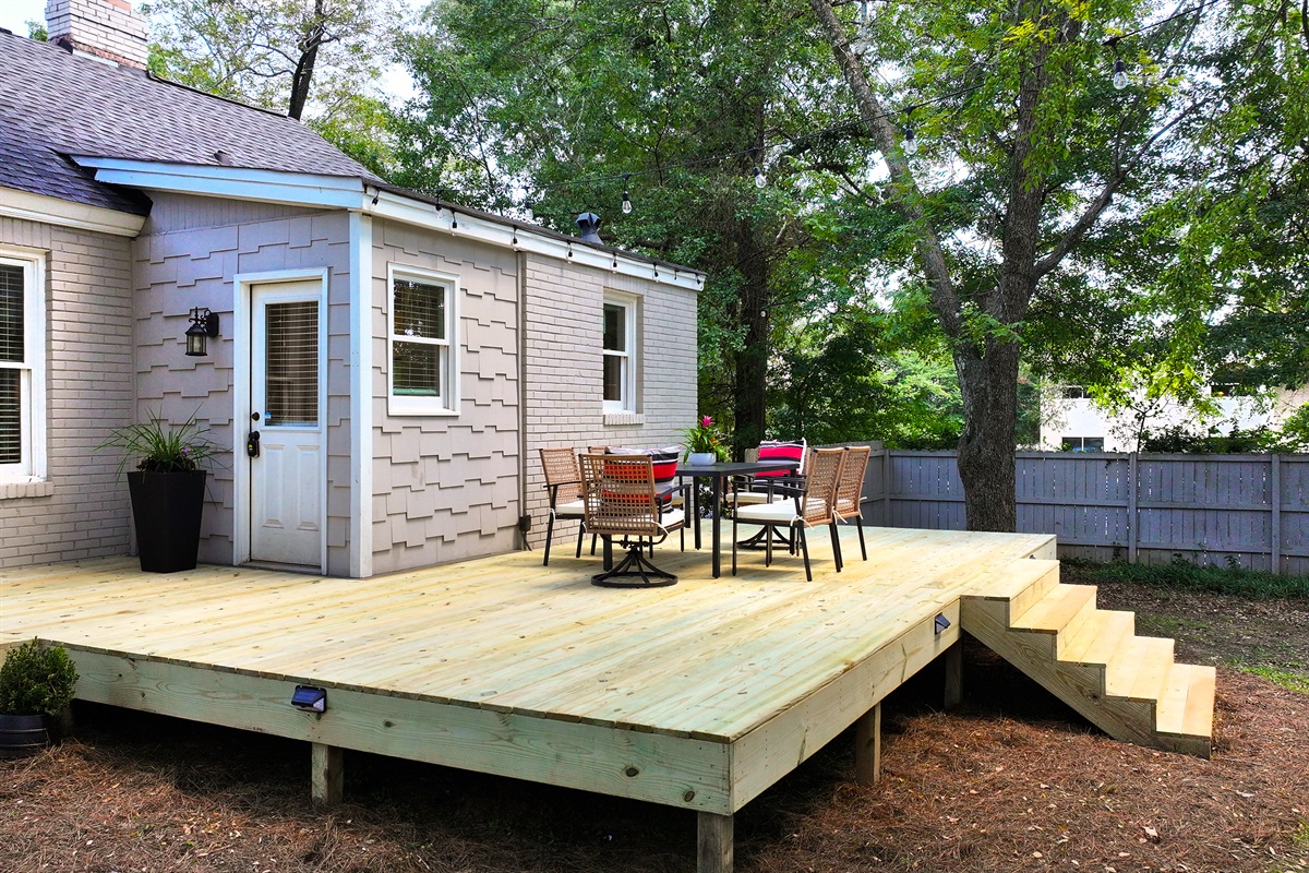 New Back Deck to soak up the sounds of Athens!
