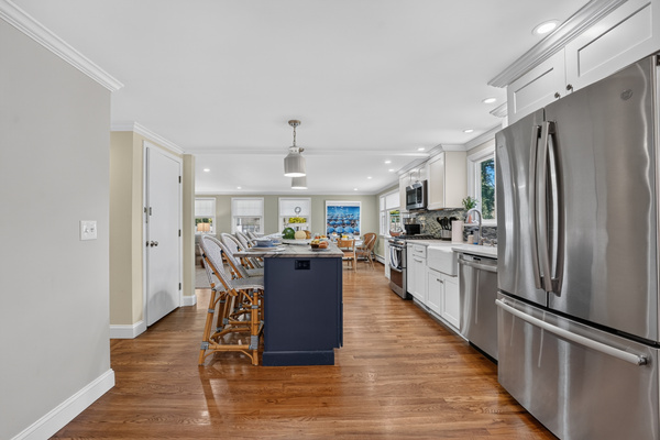 Stylish kitchen featuring ample counter space and contemporary finishes.