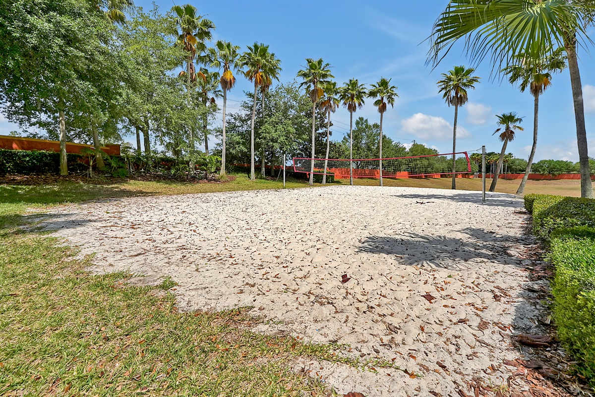 Classic beach volleyball just steps away in the community clubhouse area 