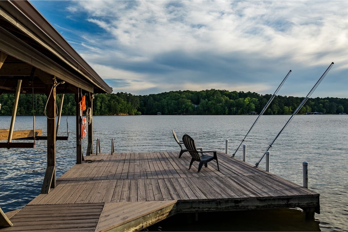 The fish are calling from the private dock